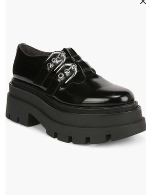 Circus NY Sam Edelman Bryce Black Chunky platform Mary Jane Shoe Loafers Sz 7.5